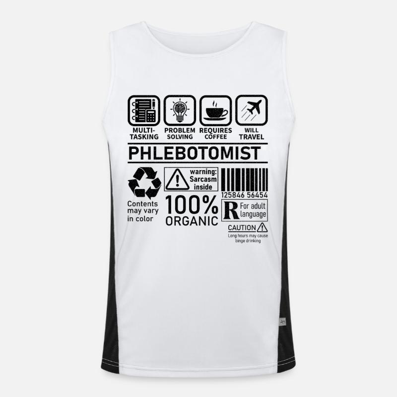 Phlebotomist multi tasking problem solving Men's Functional Contrast Tank Top 
