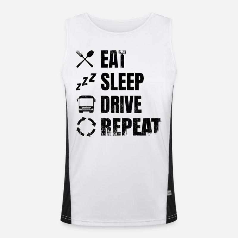Bus Driver Timetable Men's Functional Contrast Tank Top 