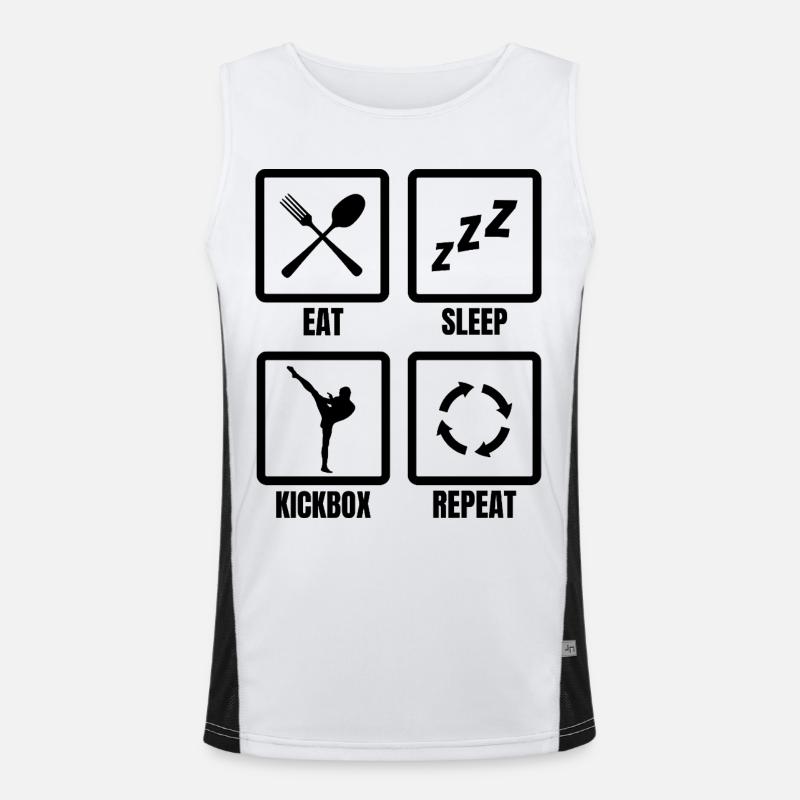 Routine quotidienne pour les kickboxeurs Débardeur respirant contrasté Homme 