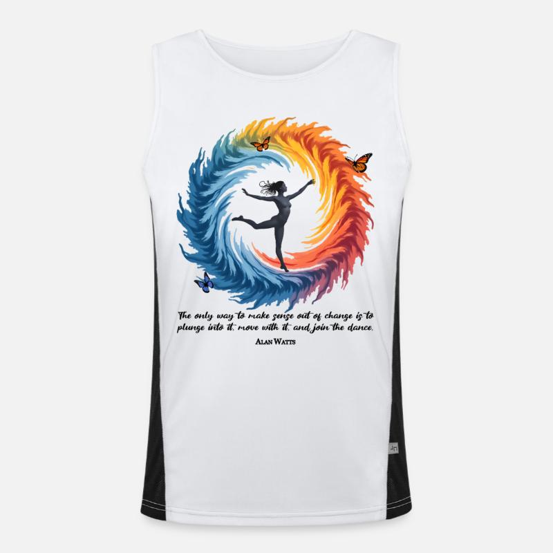 Flow With Change | Dance of Transformation Men's Functional Contrast Tank Top 