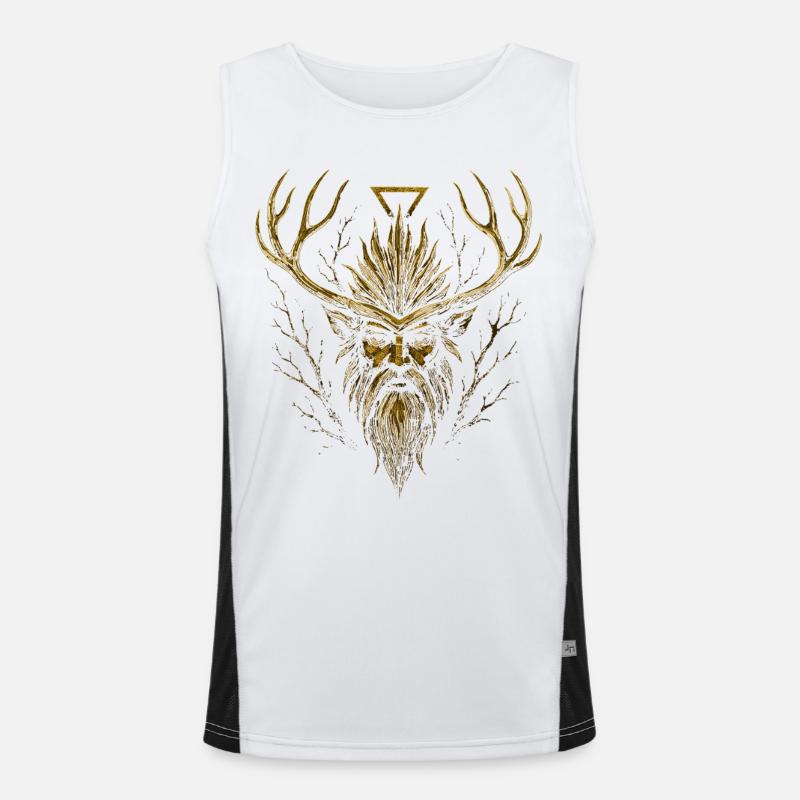 Leshy | Erdelement Waldwächter Funktionelles Kontrast-Tank Top für Männer 