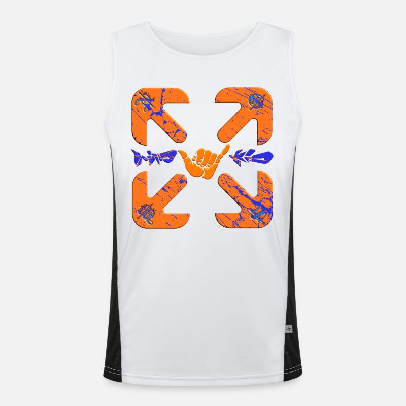 WindKid compass Funktionelles Kontrast-Tank Top für Männer 