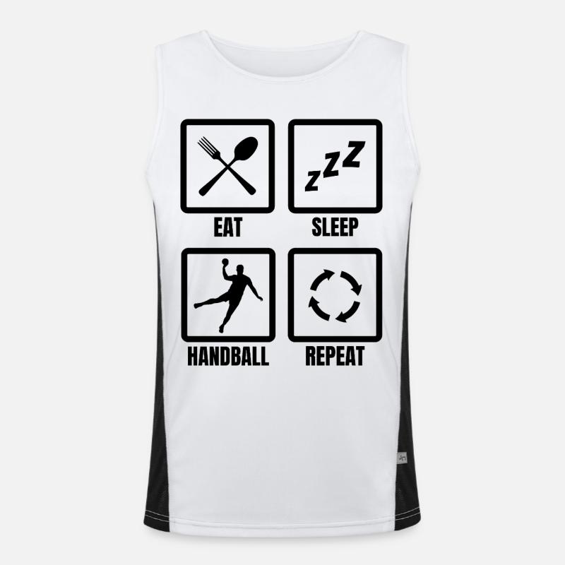Handball Schedule Men's Functional Contrast Tank Top 
