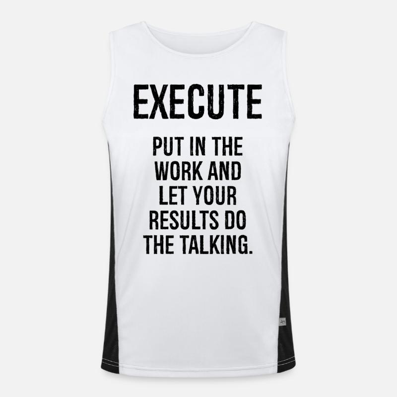 execute put in the work and let your results do Men's Functional Contrast Tank Top 