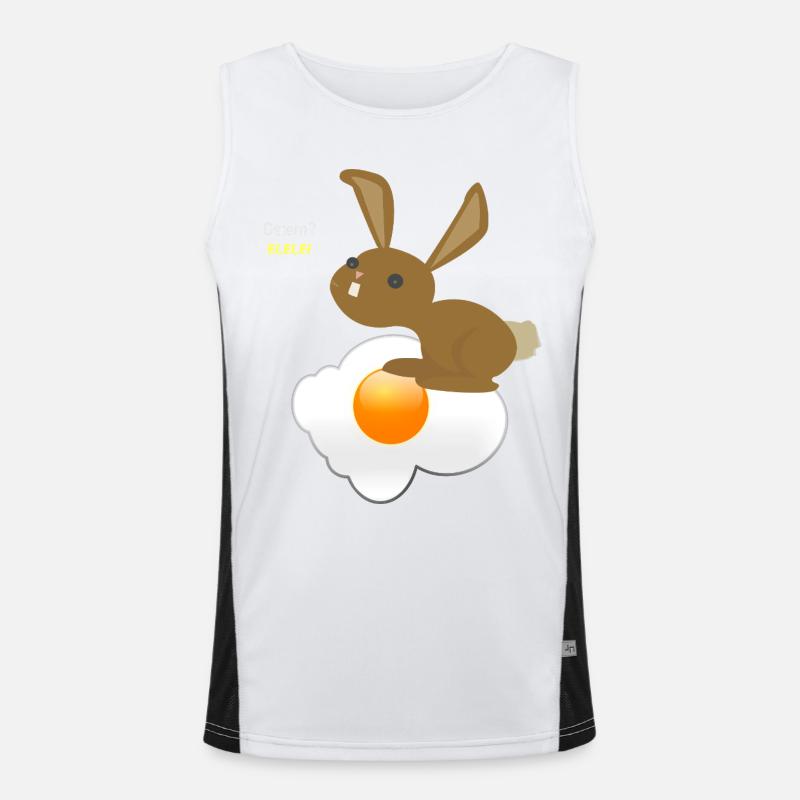 Bunny Easter Egg Egg Egg - Men's Functional Contrast Tank Top  - white/black