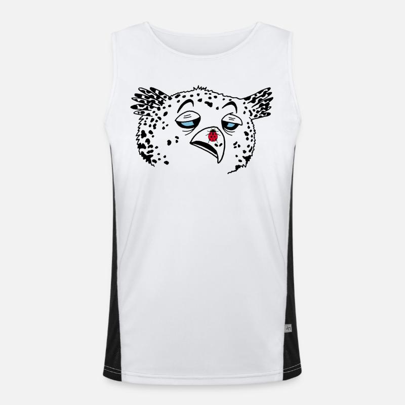 Owl and ladybug Men's Functional Contrast Tank Top 