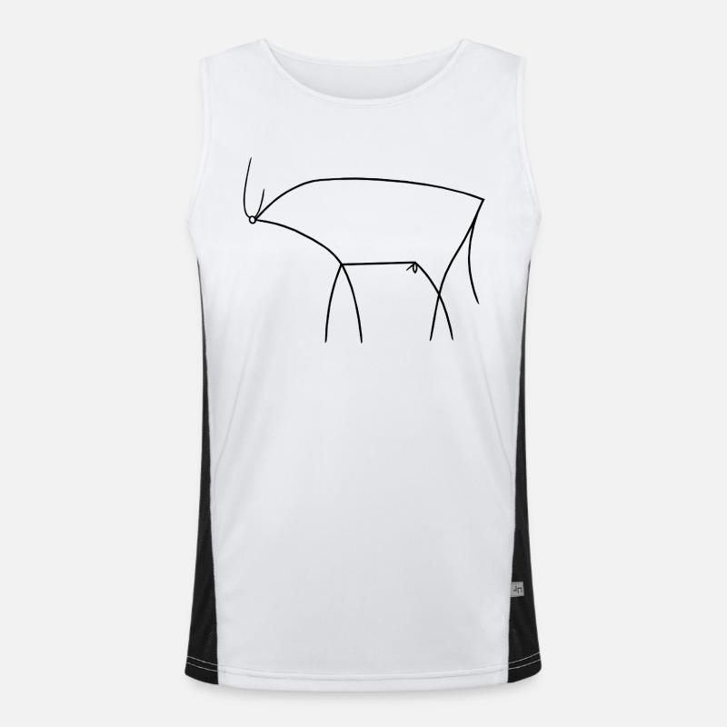 Bull - Men's Functional Contrast Tank Top  - white/black