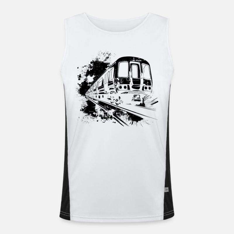 Zug Farbkleckse Funktionelles Kontrast-Tank Top für Männer 