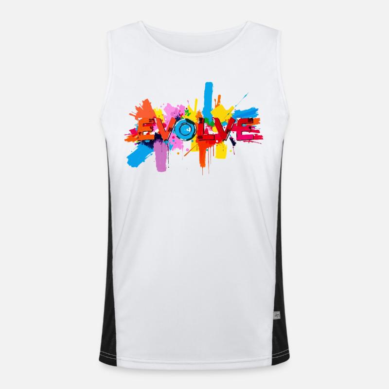 Développer davantage Débardeur respirant contrasté Homme 