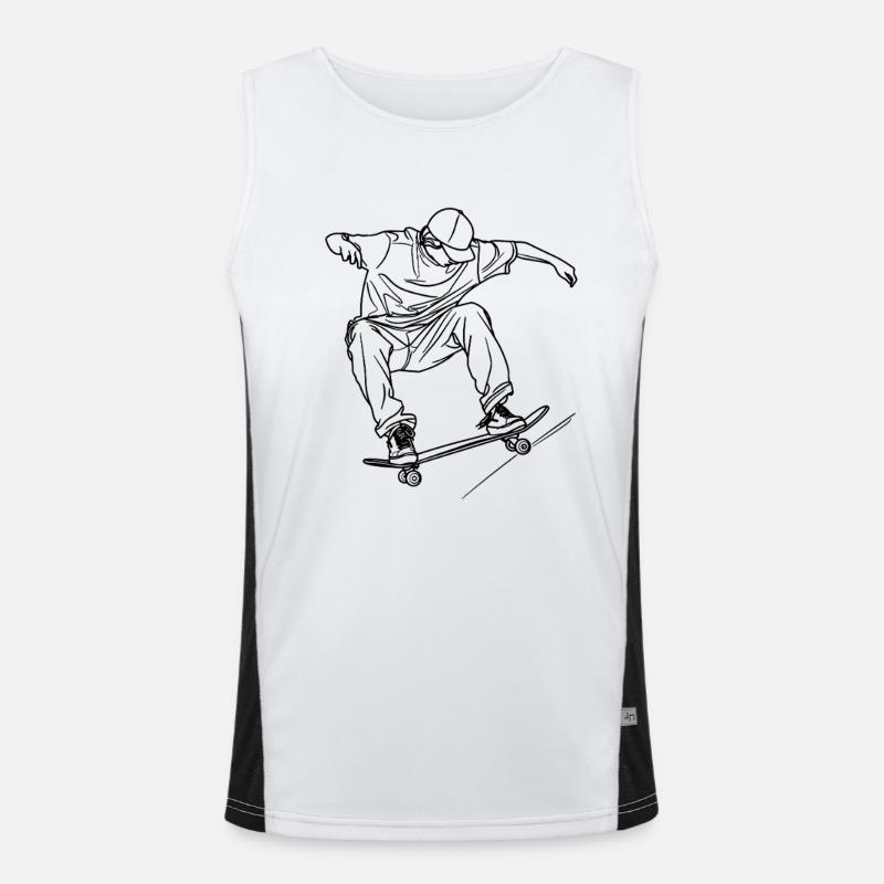 Skateboard garçon dessin Débardeur respirant contrasté Homme 