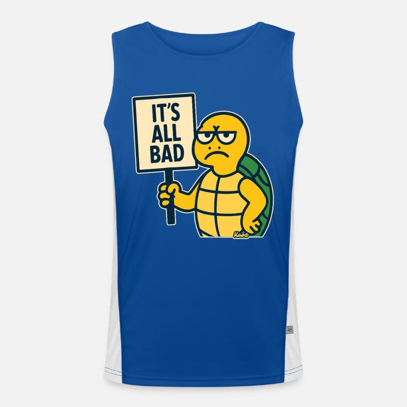 Schlechte Laune Schildkröte: Alles ist schlecht Funktionelles Kontrast-Tank Top für Männer 