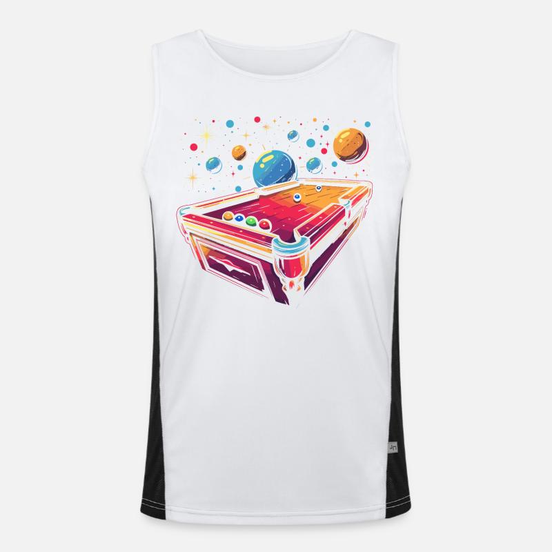 Billiards Cartoon Style Men's Functional Contrast Tank Top 