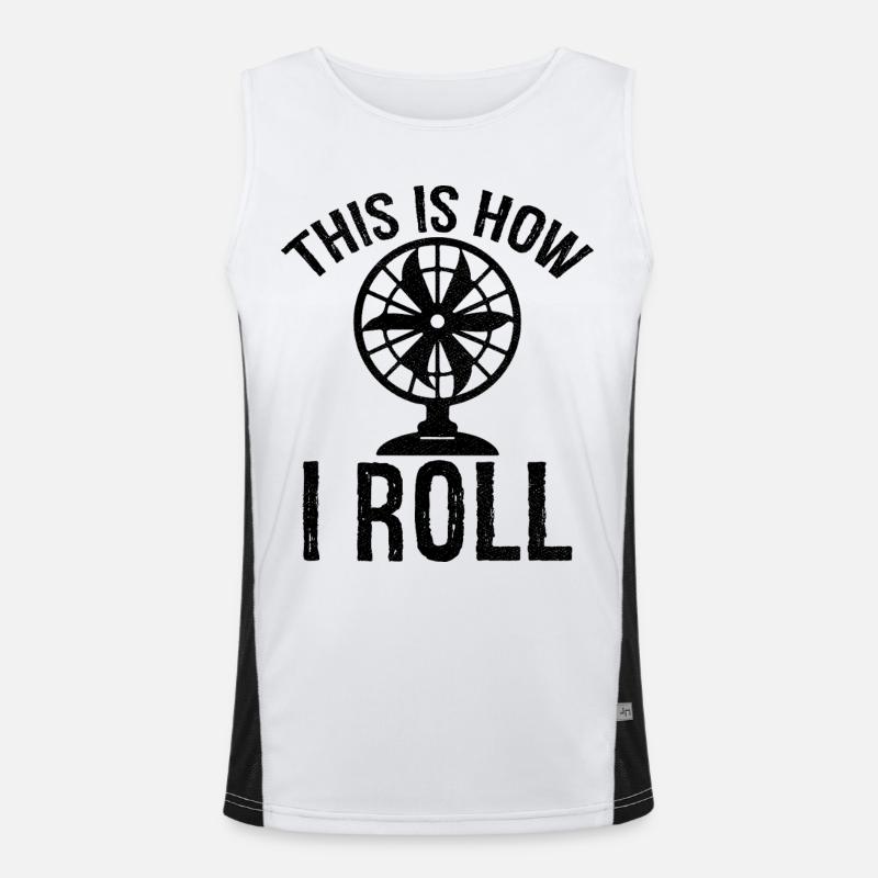 this is how I roll Table fan Men's Functional Contrast Tank Top 