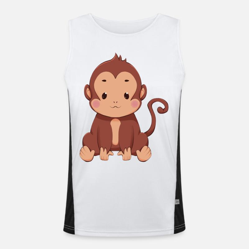 Abe - Funktionel kontrast tanktop til herrer - hvid/sort