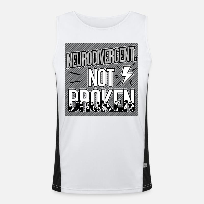 Neurodivergent Not Broken – Neurodiversity Pride Débardeur respirant contrasté Homme 