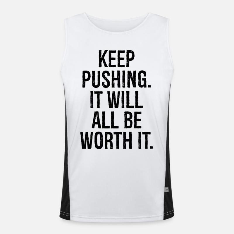 Mach weiter, es wird sich alles lohnen Funktionelles Kontrast-Tank Top für Männer 