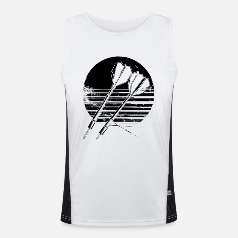 Darts Drawing Men's Functional Contrast Tank Top 