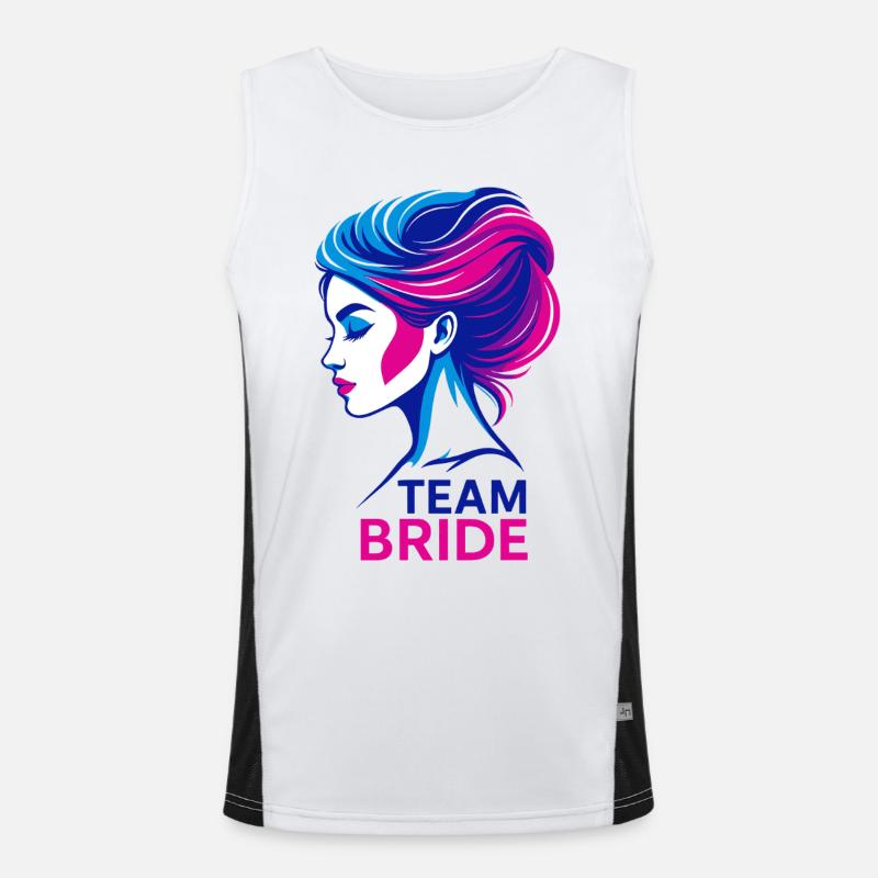 Team Bride Funktionelles Kontrast-Tank Top für Männer 
