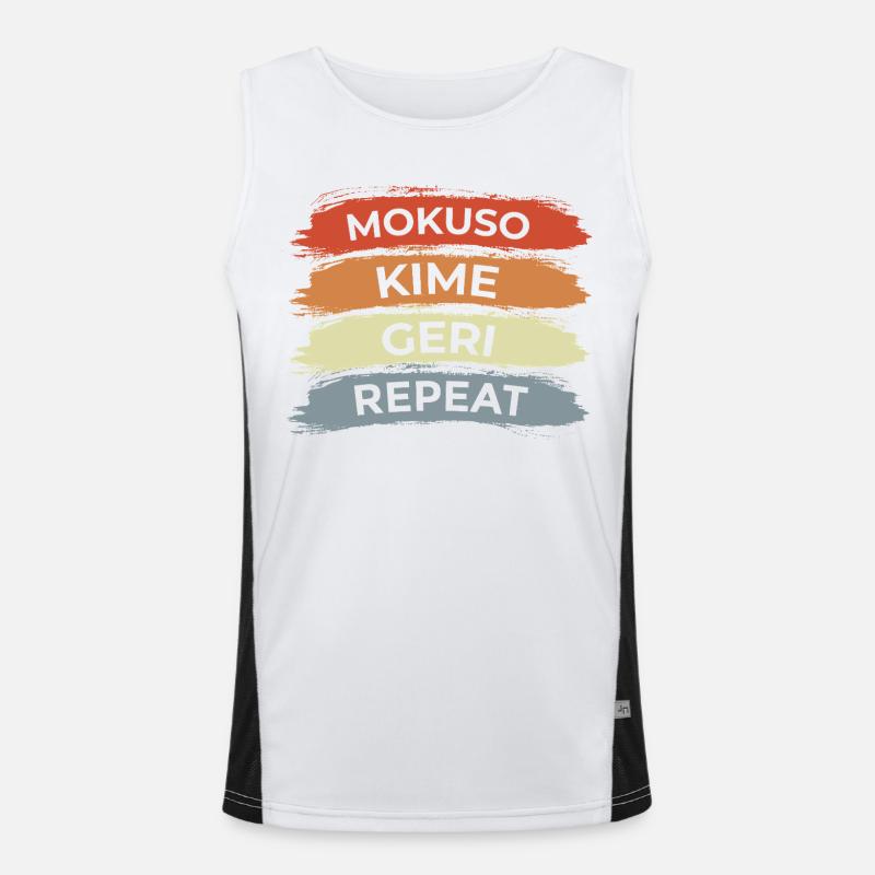 Karate Techniken Funktionelles Kontrast-Tank Top für Männer 