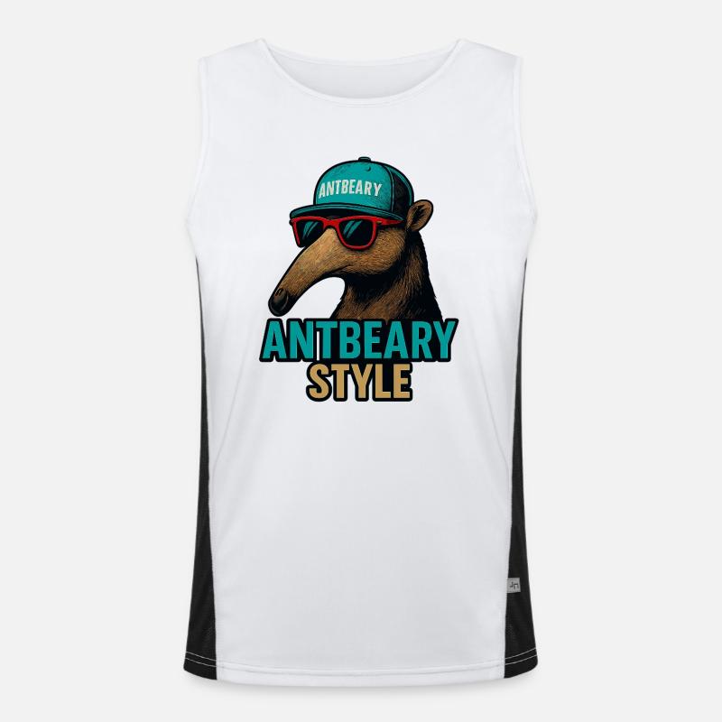 Dessin animé de Fourmilier style Antbeary Débardeur respirant contrasté Homme 