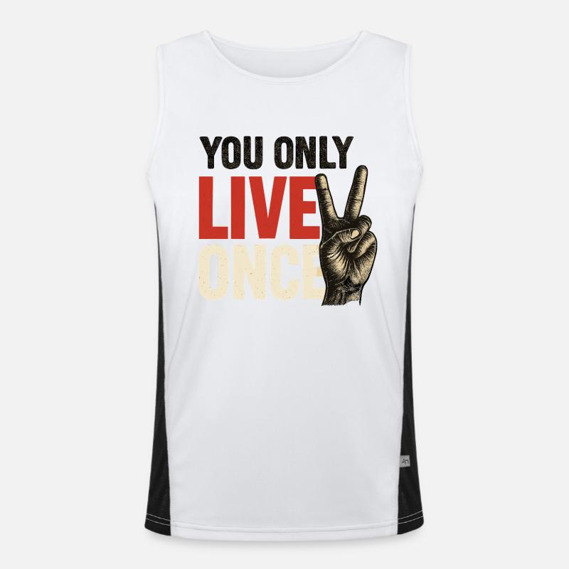 You only live vintage once Men's Functional Contrast Tank Top 