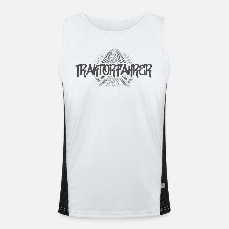 Traktorfahrer Funktionelles Kontrast-Tank Top für Männer 