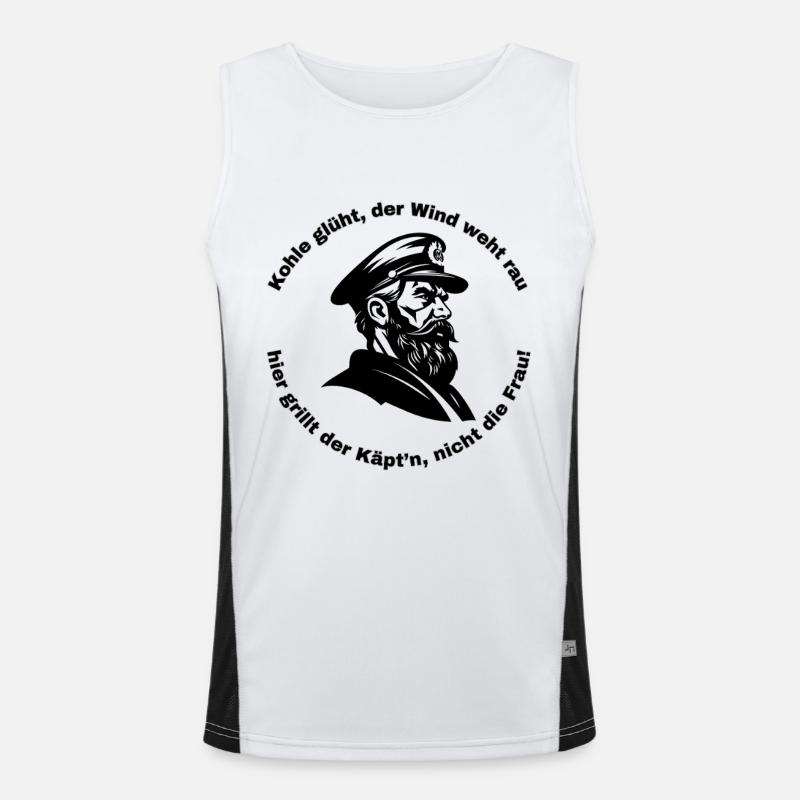 Coal glows, the wind blows rough.... Men's Functional Contrast Tank Top 