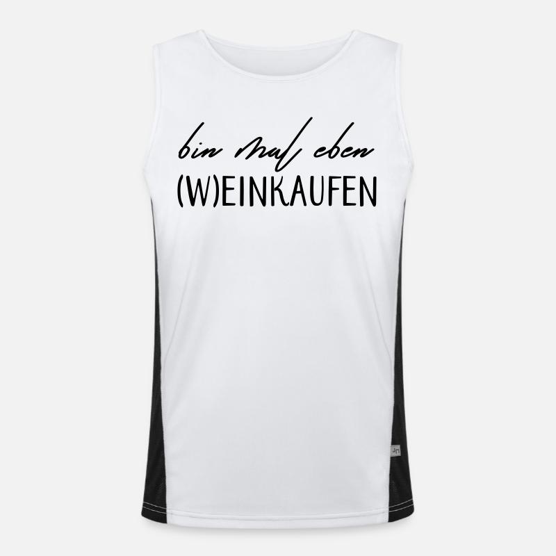 Bin mal eben (W)einkaufen! Funktionelles Kontrast-Tank Top für Männer 