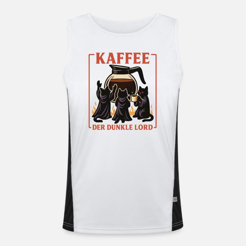 Kaffee Der Dunkle Lord Funktionelles Kontrast-Tank Top für Männer 