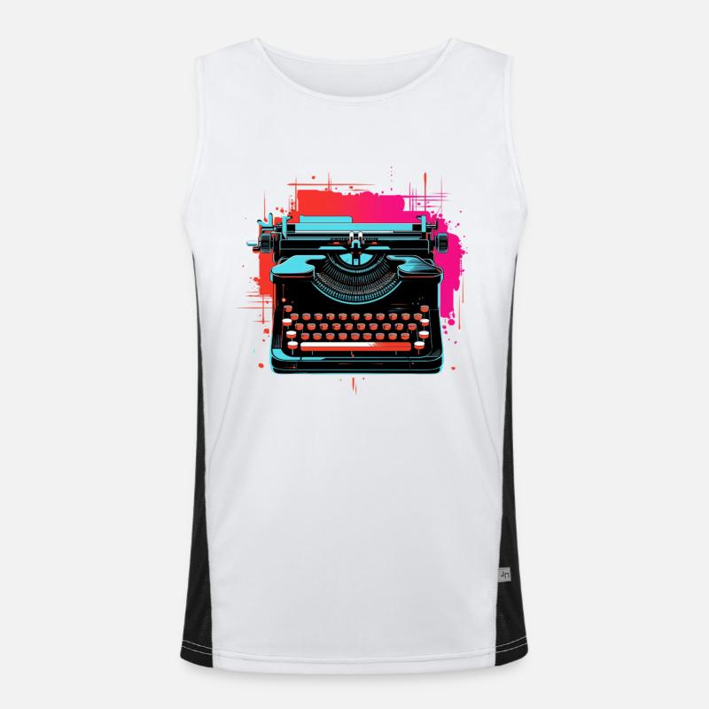 Machine à écrire Retrowave Débardeur respirant contrasté Homme 