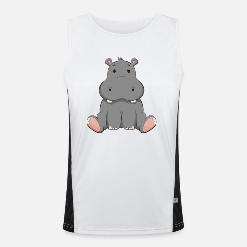 Nilpferd Funktionelles Kontrast-Tank Top für Männer 