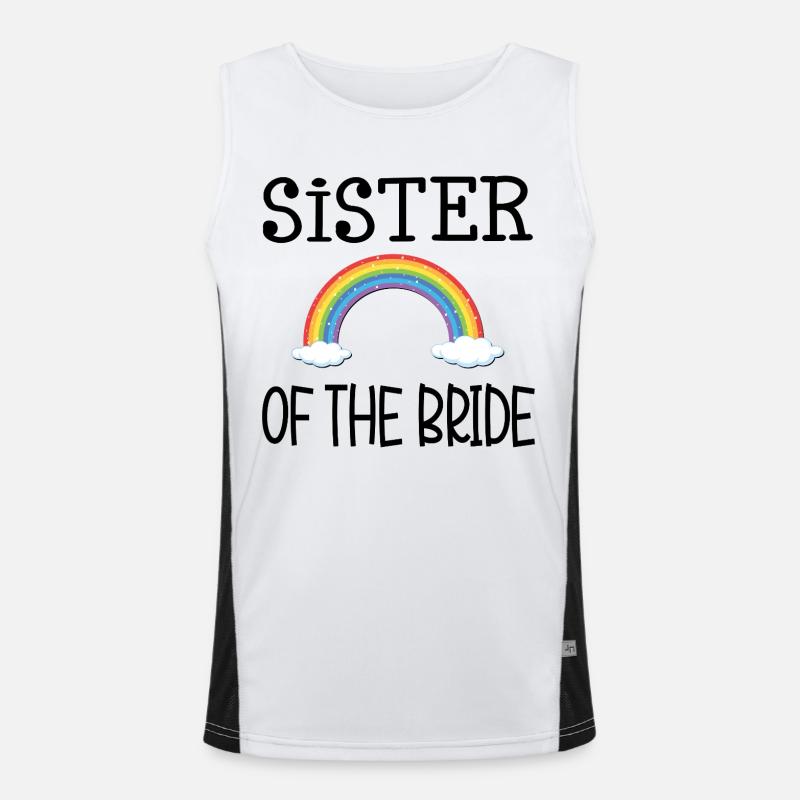 REGENBOGENSCHWESTER DER BRAUT Funktionelles Kontrast-Tank Top für Männer 