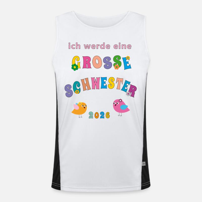 große Schwester 2026 Funktionelles Kontrast-Tank Top für Männer 