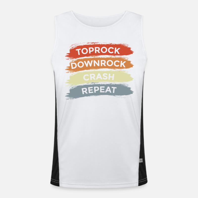 Toprock Downrock Crash Repeat Funktionelles Kontrast-Tank Top für Männer 