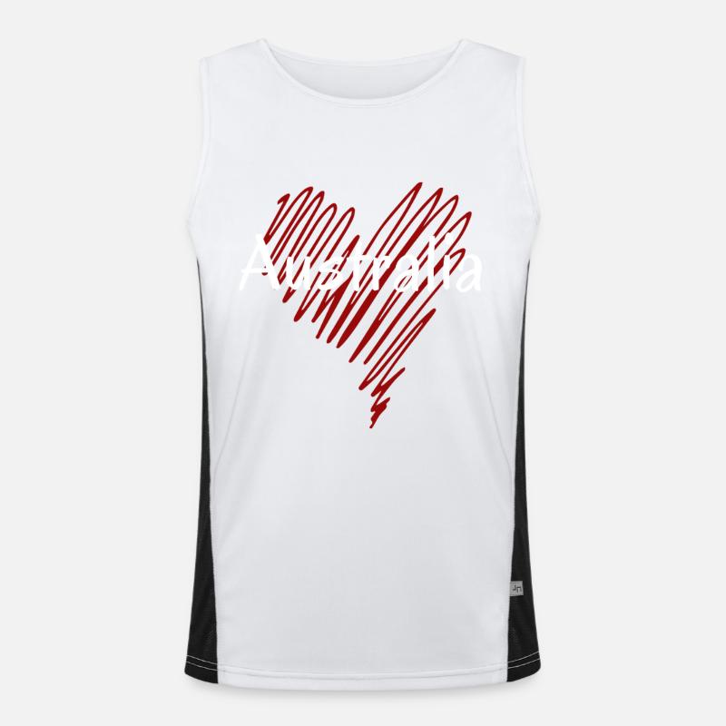 Ich liebe Australien, australischen Stolz Funktionelles Kontrast-Tank Top für Männer 
