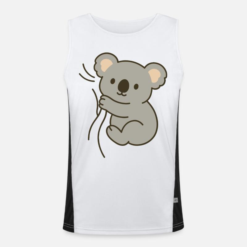 Kuschel-Koala Funktionelles Kontrast-Tank Top für Männer 