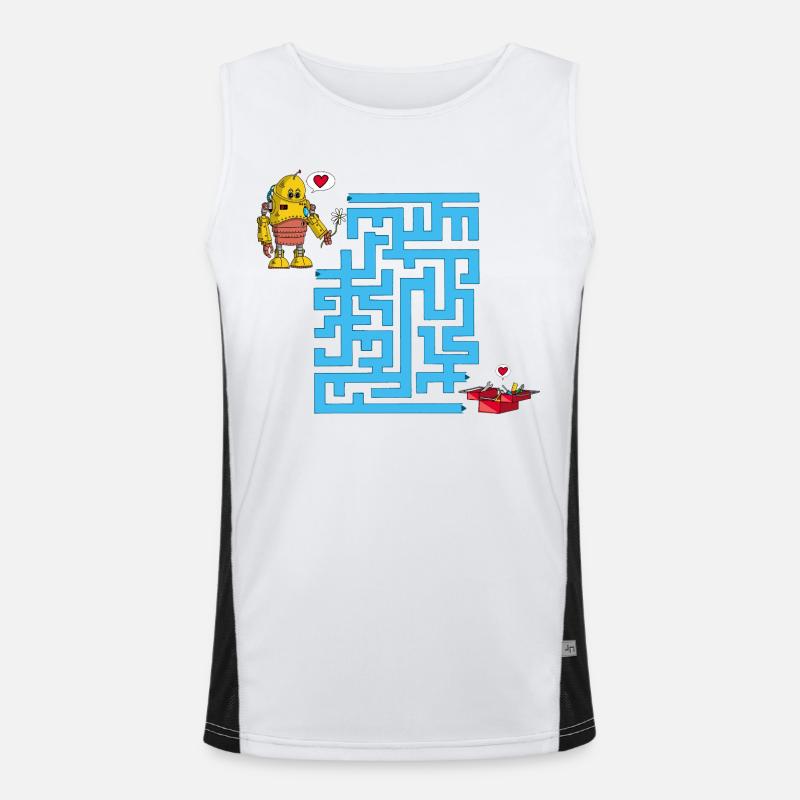 Das Labyrinth der Liebe Funktionelles Kontrast-Tank Top für Männer 