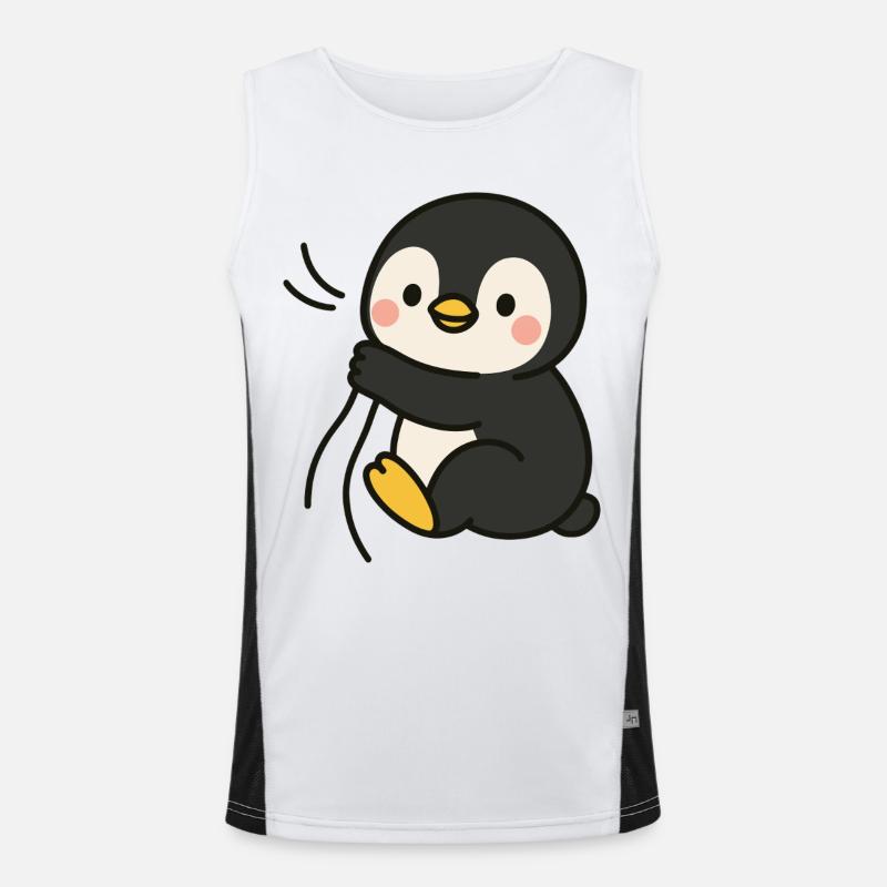 Kuschelpinguin Funktionelles Kontrast-Tank Top für Männer 