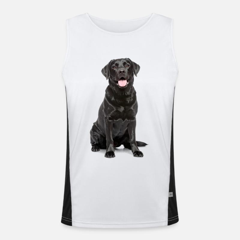 Black Labrador – Loyal, Lovable & Charming Men's Functional Contrast Tank Top 