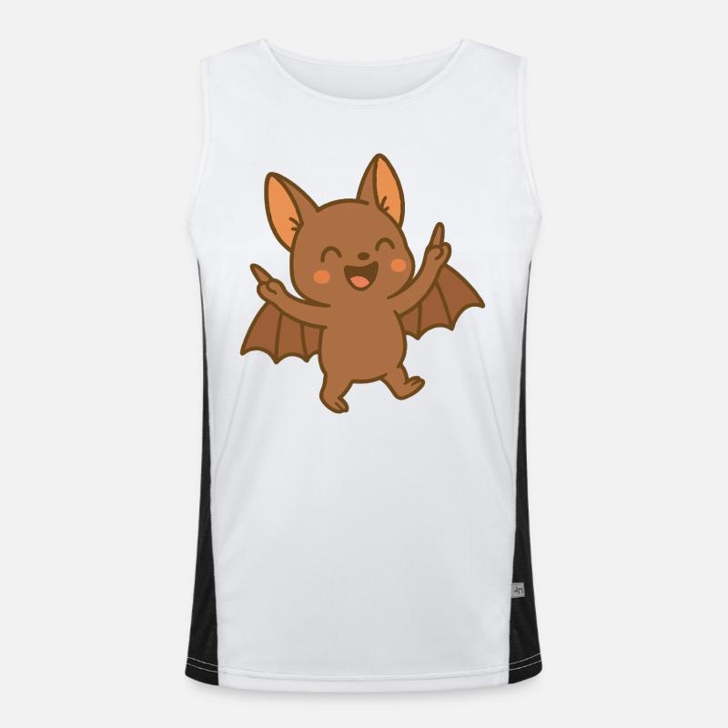 Smiley Bat Baby Funktionelles Kontrast-Tank Top für Männer 