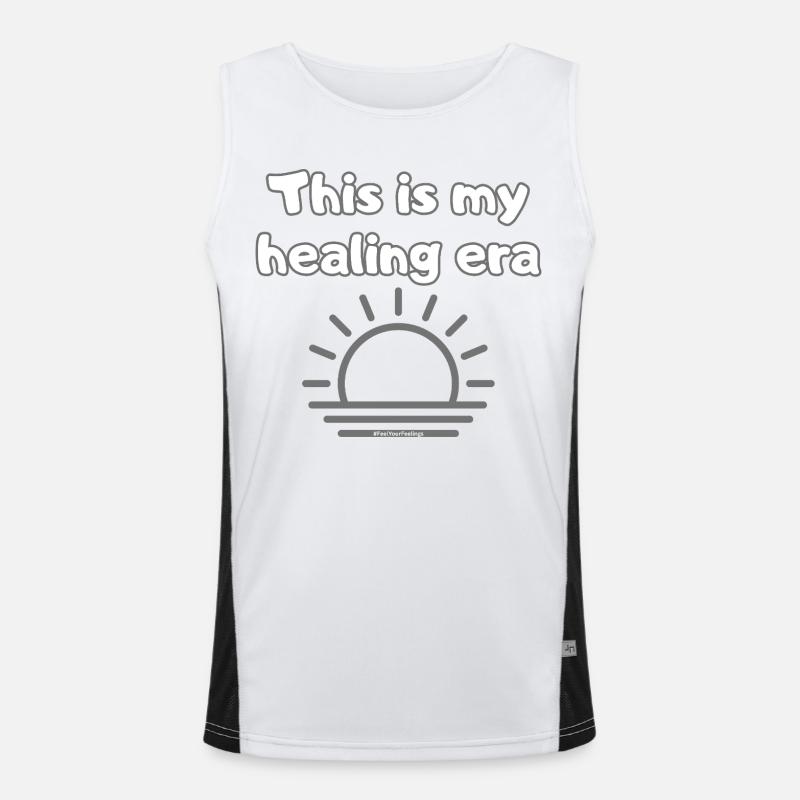 C’est mon ère de guérison #FeelYourFeelings Déclaration Débardeur respirant contrasté Homme 