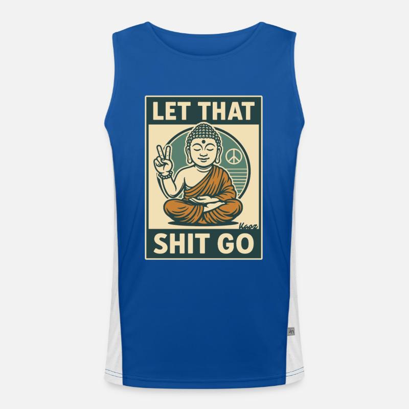 Bouddha méditant avec le design de la parole coquine Débardeur respirant contrasté Homme 