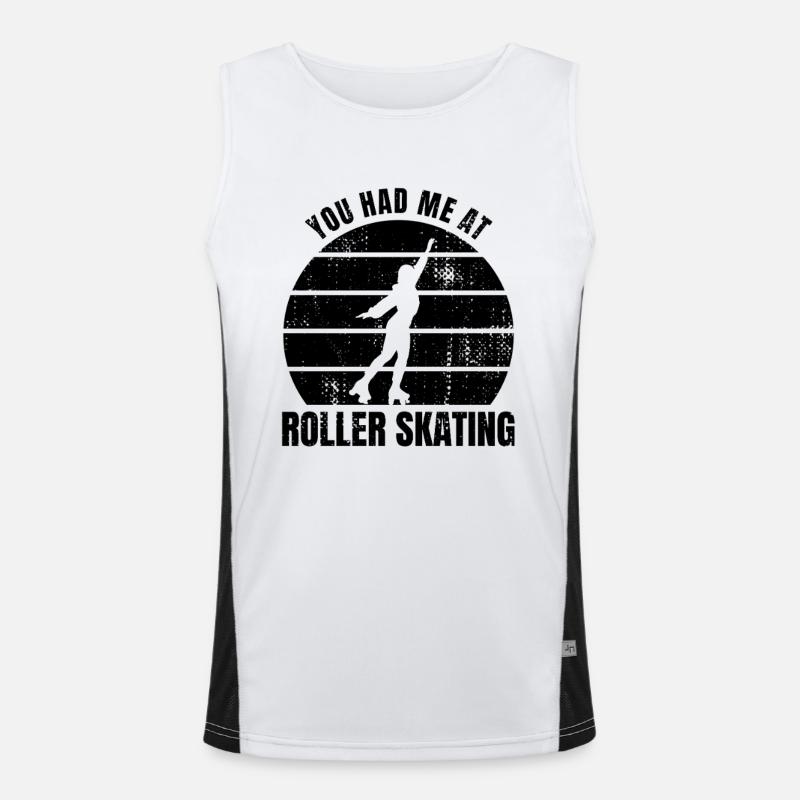 Roller Skater Saying Men's Functional Contrast Tank Top 