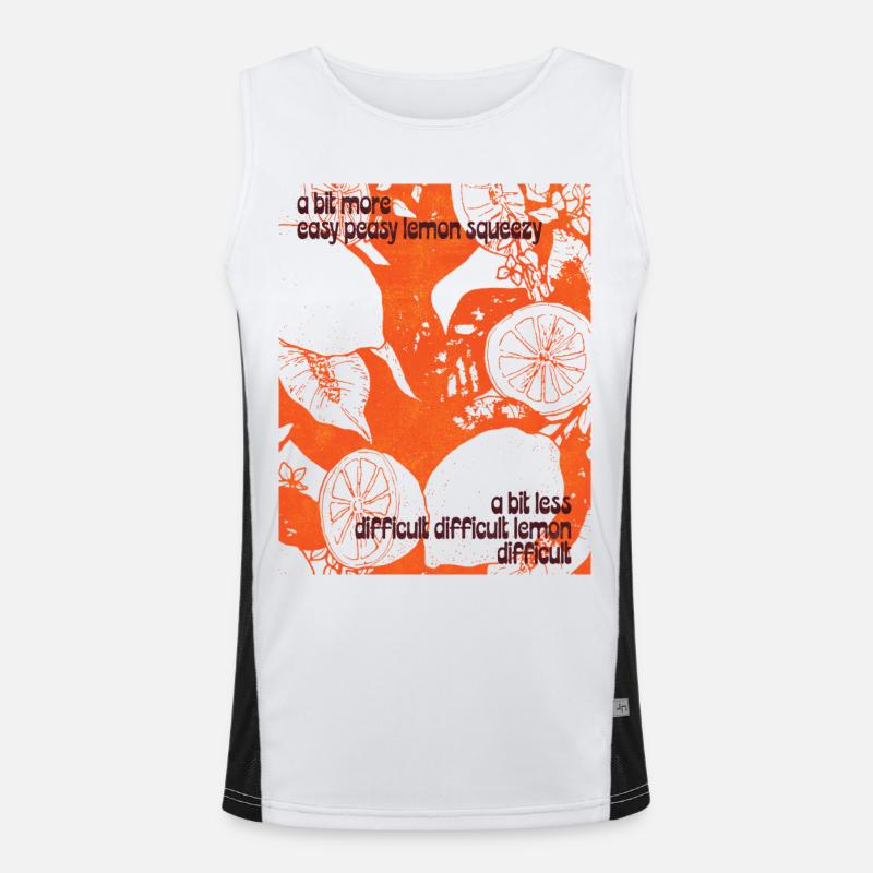 MORE EASY PEASY LEMON SQUEEZY Men's Functional Contrast Tank Top 