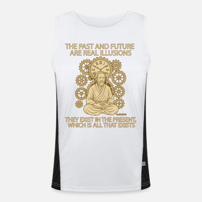 Alan Watts Present Time Citation Tee Débardeur respirant contrasté Homme 