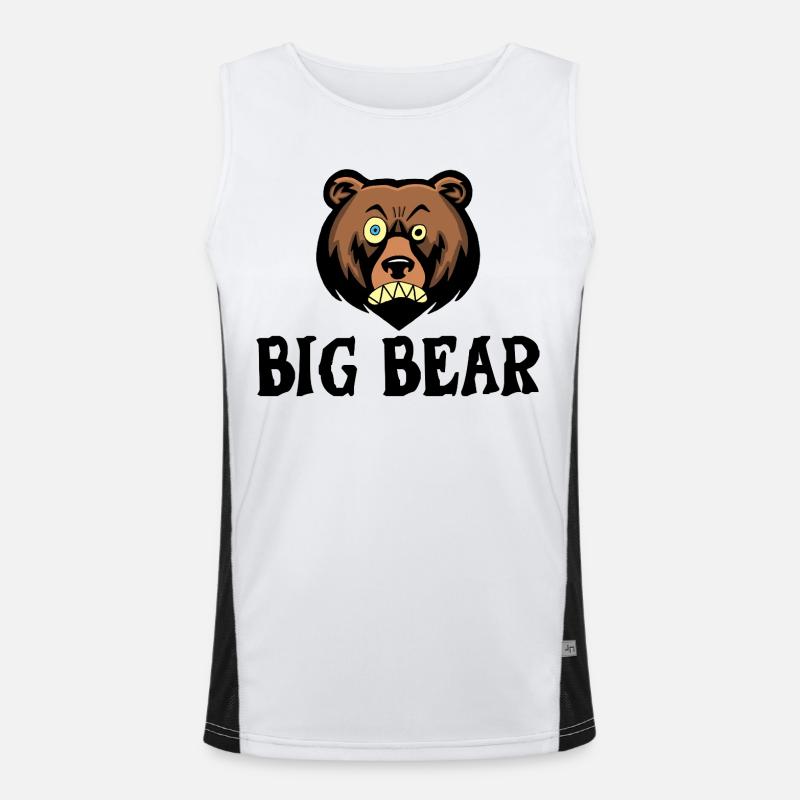 Großer Bär Funktionelles Kontrast-Tank Top für Männer 