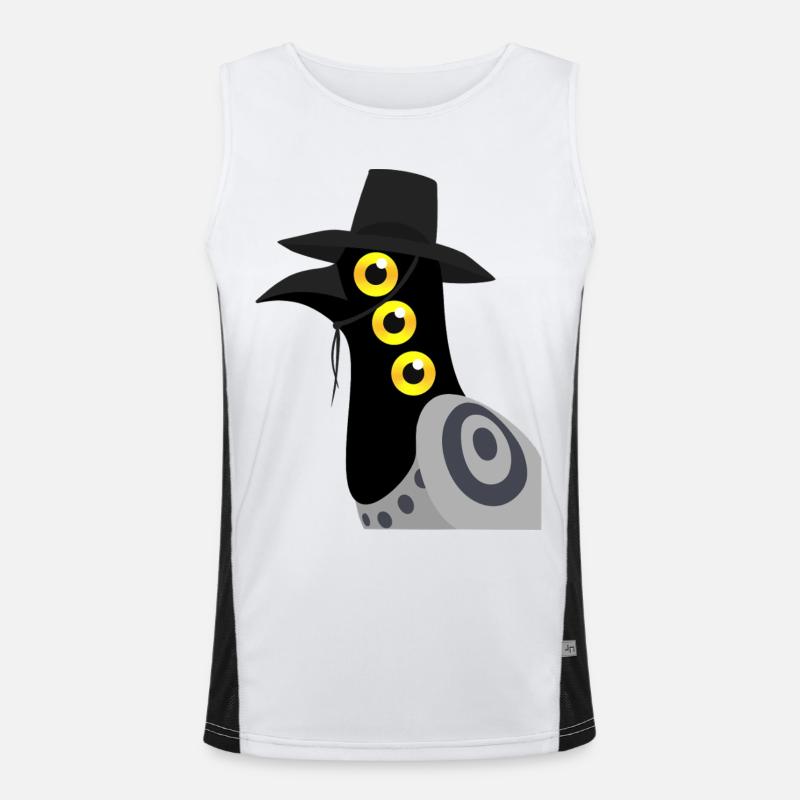 Dämonischer Vogel Funktionelles Kontrast-Tank Top für Männer 