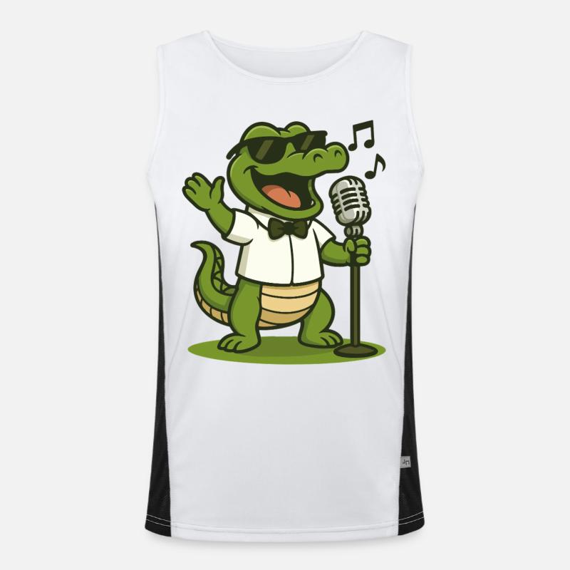 Karaoke Gator Men's Functional Contrast Tank Top 