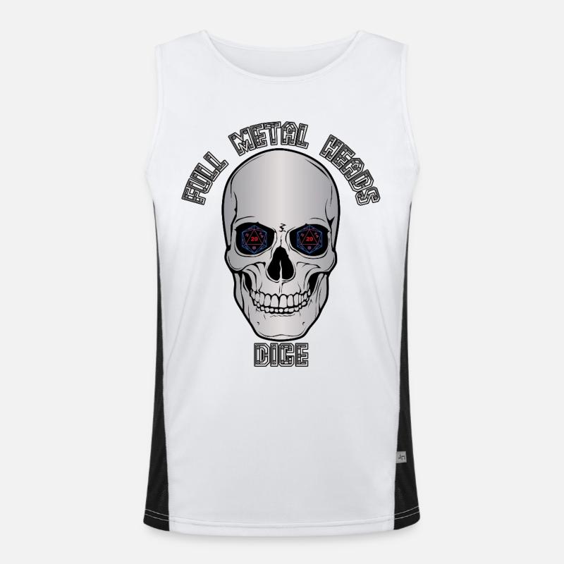 Full Metal Skull Cube Eyes Men's Functional Contrast Tank Top 