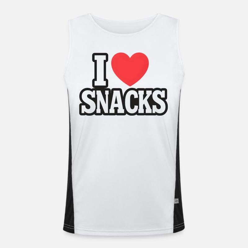 Amour pour les collations Expression Débardeur respirant contrasté Homme 